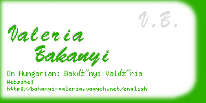 valeria bakanyi business card